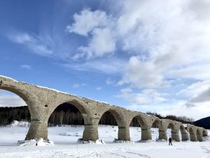 雪のタウシュベツ橋梁
